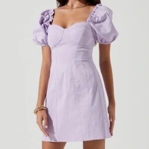 ASTR The Label Skylar Puff Sleeve Mini Dress